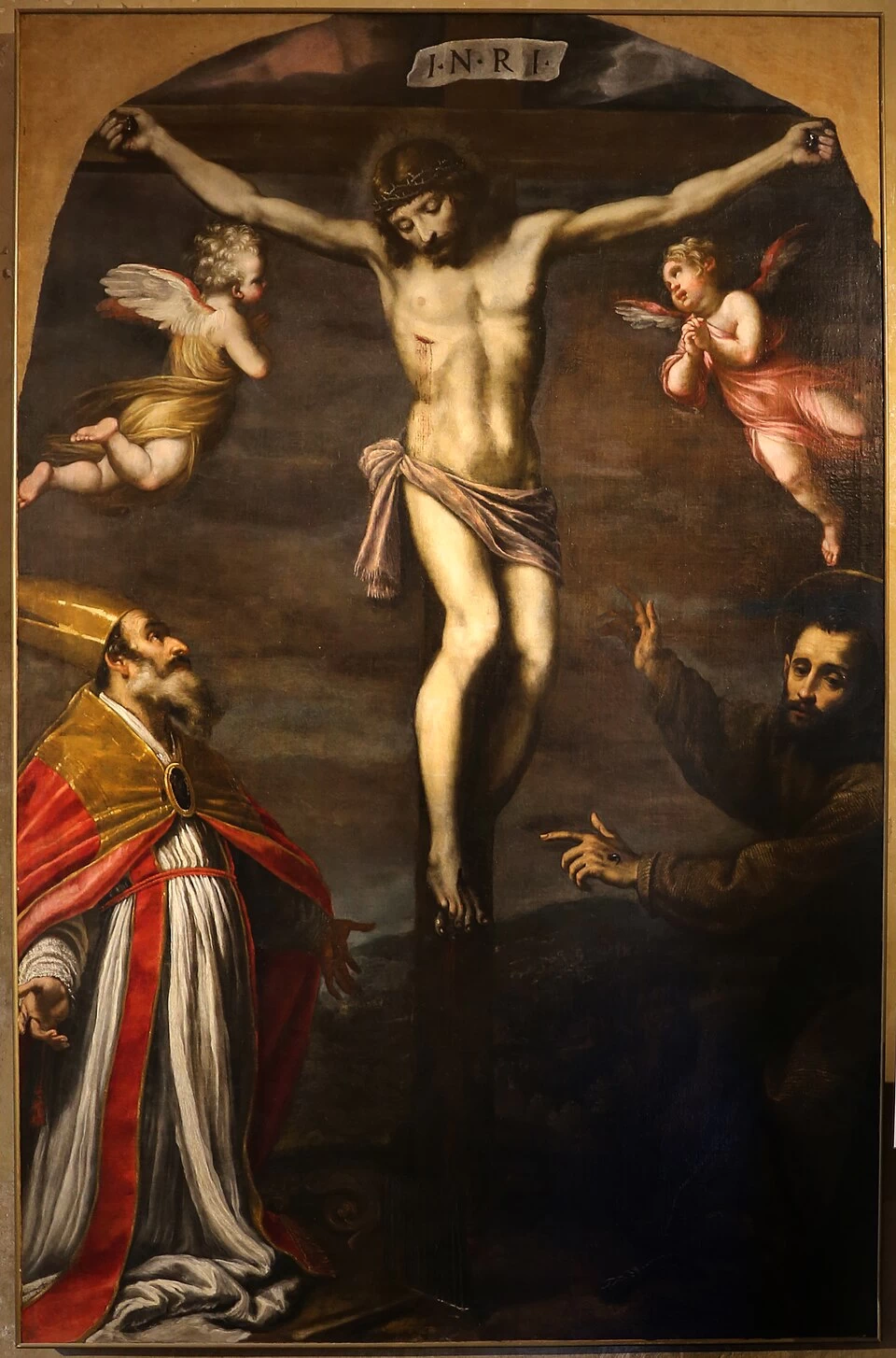 Crocifisso adorato dai santi Biagio e Francesco, 1623 - Museo di Palazzo Taglieschi